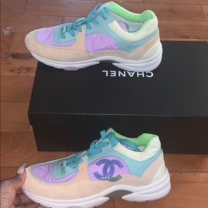 COPY - Chanel Multi-color Lambskin/Suede Pastel S…